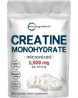 Creatine Monohydrate 5,000mg - 500 Capsules