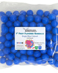 YANKEETRADERS Bright Blue Fruit Flavored Gumballs 1 2 Pounds Bulk