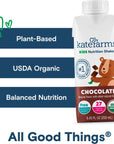 KATE FARMS Organic Kids Nutrition Shake Chocolate 8g protein 27 Vitamins and Minerals Meal Replacement Protein Shake Gluten Free NonGMO 845 oz 6 Pack