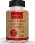 Pomona Wellness Apple Cider Vinegar Gummies with B Vitamins for Immune Support, Detox and Cleanse, ACV Gummy for Digestion, Overall Health, Vegan, 60 Count