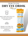 The Dry Eye Drink l Ultimate Hydration for Dry Eyes l Sugar-Free Electrolyte Powder Packets l Blended with Vitamins, Green Tea, Turmeric, Taurine, and DHA l 5g x 20 Packets (Orange)