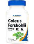 Nutricost Coleus Forskohlii 500mg, 60 Capsules - Maximum Strength Formula