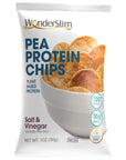 WonderSlim Pea Protein Snack Chips Salt  Vinegar 120 Calories 10g Protein Gluten Free 12ct