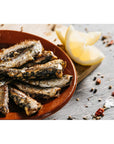 Canned Sardines in Harissa Oil  Canned Mediterranean Sardines without Heads from El Manar  12Pack of 125g Tins