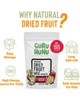 GURU HUNU Dried Fruit Mix From Mediterranean Healthy Snacks No Sugar Added Chemical Free Diced and Dehydrated Fruit Medley For Cake Snacks For Trail or Oatmeal Ever day Use Trail Mix 2lb