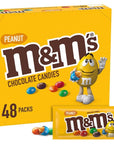 M&M'S Full Size Peanut Milk Chocolate Candy Bulk Pack - 1.74 oz, 48 ct Box