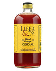 Liber  Co Blood Orange Cordial 17 oz Made with California Blood Oranges