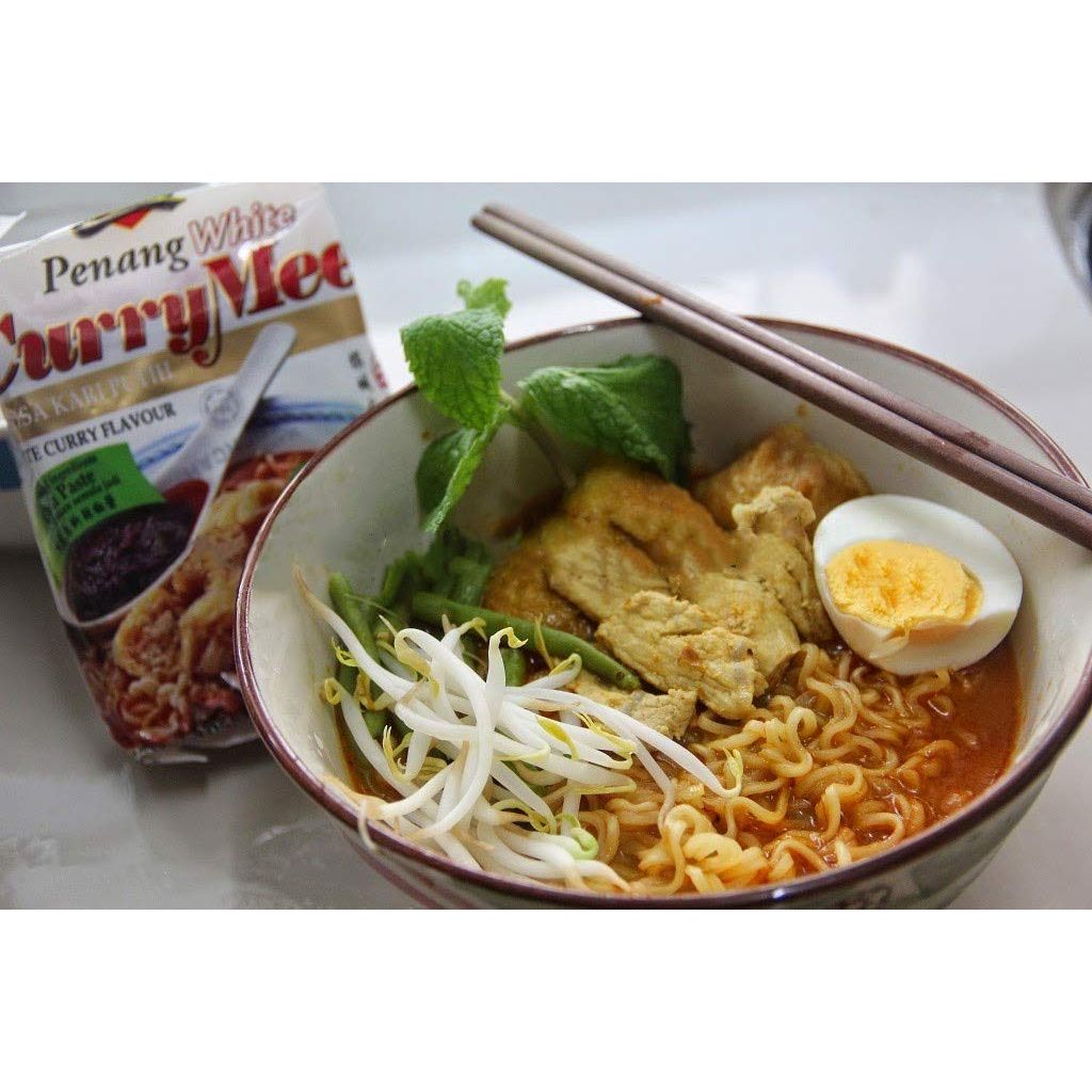 Ibumie Penang White Curry Mee  Fragrant  Spicy Rich  Creamy Broth Authentic Piping Hot Flavor from Food Heaven Penang Malaysia 4 packets x 105g