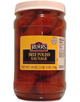 Resers Mild Pickled Beef Polish Sausage Quart Jar