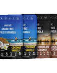 Inrive GrainFree Granola Variety Pack Paleo Vanilla and Keto Chocolate GlutenFree SoyFree Kosher No Refined Sugar 4Pack 8 oz