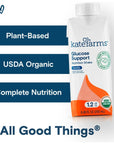 KATE FARMS Organic Plant Based 12 Glucose Support Shake Vanilla 16g Protein 27 Vitamins and Minerals Diabetic Nutrition Meal Replacement Gluten Free and NonGMO 845 oz 12 Pack