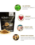 Sukrin Gold - Natural Brown Sugar Alternative - No Calorie Sweetener for Keto, Low Carb and Diabetic Diets - 1.1 lb Bag (1 Pack)