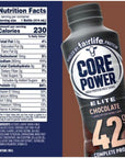 Fairlife Core Power Elite 42g Protein Shake Chocolate For kosher diet Ready to Drink for Workout Recovery 14 fl oz 40 pk PACK OF 4 TOTAL 40 BOTTLES