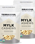 Terrasoul Superfoods Organic Raw Cashews Mylk Grade 4 Lbs Pack of 2 Premium Quality for Snacking Desserts Cashew Milk and Nut Butter Making