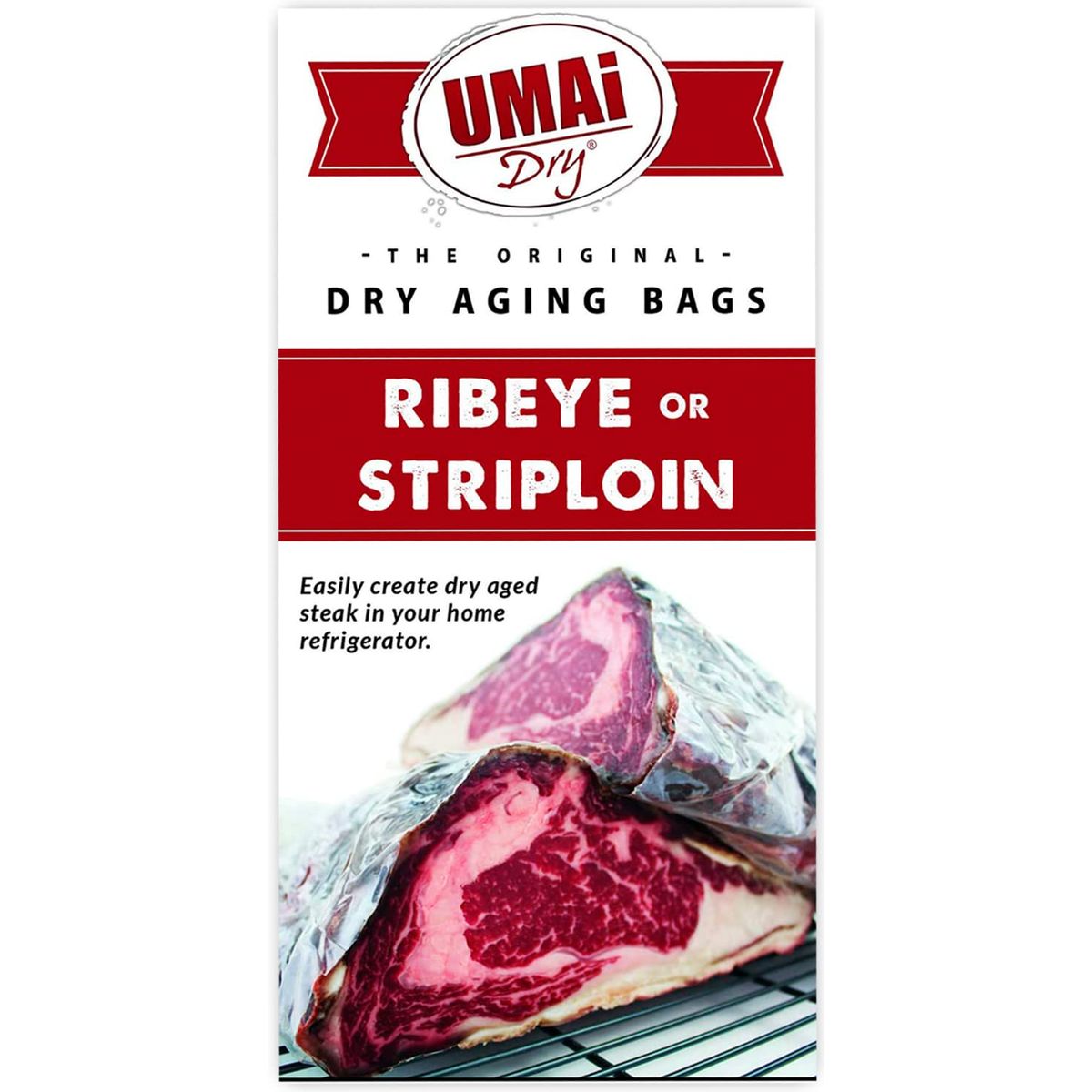 UMAi Dry Aging Bag for Steaks  Pack of 3 I Dry Age Bags for Meat Ribeye  Striploin Steak up to 1218lbs Home Steak Ager Refrigerator Bags NO Vacuum Sealer Required Tender Aged Beef in 2845 Days