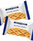 Jules Destrooper Mini Butter Crisp Snack Packs - Crisp, Caramelized Waffle Cookies, Certified Kosher Dairy, Non-GMO, Authentic Biscuits Made in Belgium, 4 Mini Butter Crisps per pack, Box of 12, On-The-Go Snack