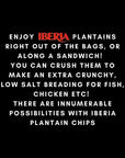 Iberia Plantain Chips, Variety, 4 Salted Plantain Chips, 2 Naturally Sweet Plantain Chips, 2 Garlic Plantain Chips, 3 Ounce (Pack of 8)