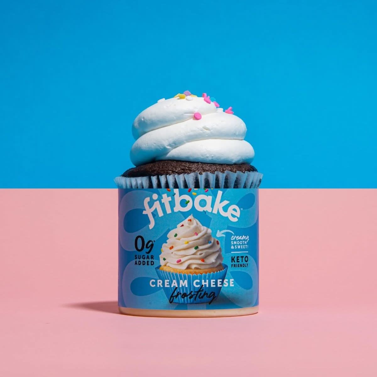 FitBake Cream Cheese Frosting  Keto Frosting for Low Carb Desserts  Sugar Free Cream Cheese Keto Icing  0g Net Carbs Per Serving  Gluten Free  Naturally Sweetened Low Carb Food Keto Friendly 8oz