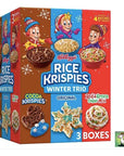 Christmas Rice Krispies Cereal Winter Holiday Variety Pack 32 oz total3 pk Original 9oz Red  Green 75 oz and Cocoa Krispies 155 oz Angry Goats Goods fridge decoration included