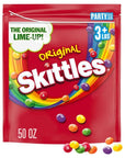 SKITTLES NFL Football Chewy Candy, Party Size Fruity Candy, 50 oz Bag