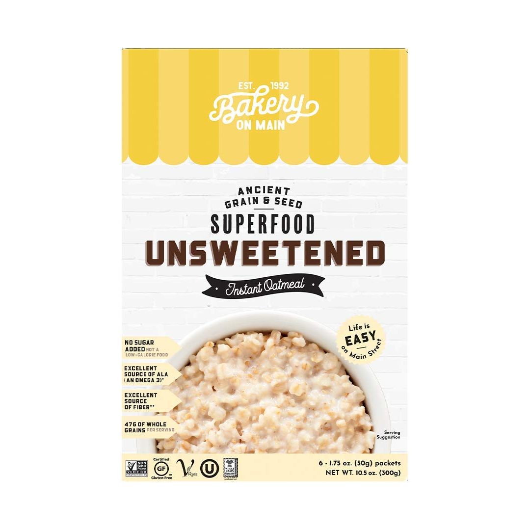 Bakery On Main GlutenFree Instant Oatmeal Vegan  Non GMO  Unsweetened 105oz Pack of 3 1