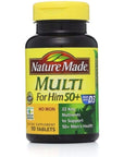 Nature Made Multi for Him 50+ Dietary Supplement Tablets 90 ea (Pack of 4)