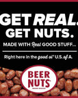 BEER NUTS Original Peanuts  Sweet  Salty Roasted Bar Nuts  Gourmet Glazed Cocktail Nut  GlutenFree Kosher Low Sodium Savory Peanut Snacks Made In The USA  41oz Family Size Resealable Jar