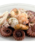 Renna Seafood Salad 1058 oz Fresh Packed in Italy  Italian Delicacy with Squid Octopus Cuttlefish Shrimp and Mussels in Sunflower Oil