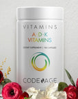 Codeage ADK Vitamin Supplement, Vitamin A, Vitamin D3 5000 IU Cholecalciferol, Vitamin K1 & K2 (MK4 & MK7), 6-Month Supply, Only One Daily Pill, Helps Support Immune Health, Bone & Heart, 180 Capsules