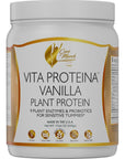 Vita Protein Vegan Vanilla Plant Protein, 20g Protein Per Serving for Sensitive Tummies with Plant Enzymes and Probiotics - Gluten Free, Soy Free, Vegan, GMO Free, Dairy Free - 17.6 oz 500 grams