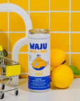 Natural Lemon Sparkling Water  Direct from Fruit Hydration No Added Sugar Low Calorie Drink Antioxidant  Vitamin Rich Organic Bubbly EcoFriendly Alternative to Flavored Water or Seltzer Water by WAJU 12oz Cans 12Pack