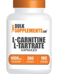 BulkSupplements.com L-Carnitine L-Tartrate Capsules - Carnitine Supplement, L-Carnitine Tartrate, L Carnitine 1000mg Capsules - Amino Acids, Gluten Free, 2 Capsules per Serving, 360 Capsules