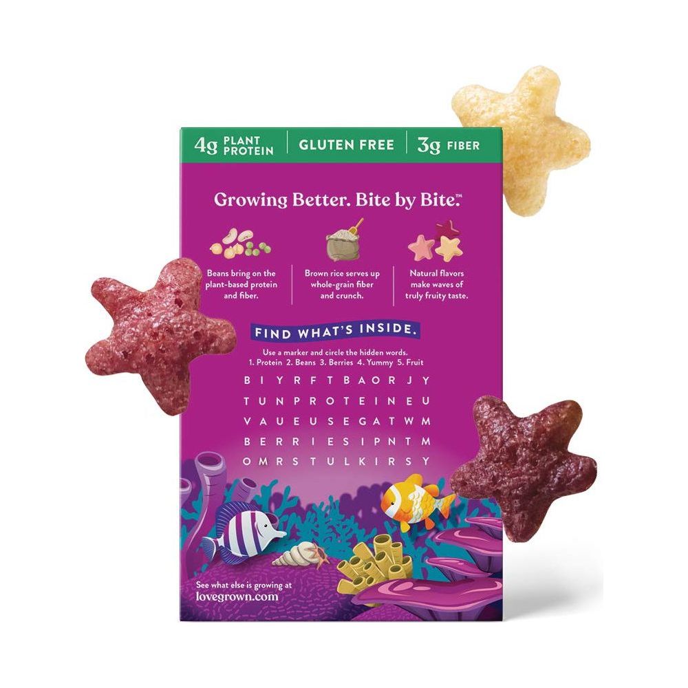 Love Grown Fruity Sea Stars Cereal, 7oz, Pack of 6