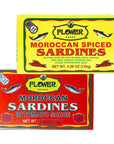 Flower Brand Morocco Spiced Sardines Olive Oil and Tomato Sauce Wild Sardines Canned 438 ozPack of 10