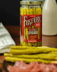 Fosters Pickled Asparagus Red Pepper 16oz 2 Pack Pickled Asparagus Spears in a Jar Traditional Pickled Recipe Gluten Free Fat Free Pickled Asparagus Spicy Preservative Free Fresh Pickles