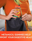 Metamucil Fiber Supplement Gummies, Sugar Free Orange Flavor, 5g Prebiotic Plant Based Fiber Blend, 120 Count