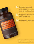 Amazon Elements B Complex, High Potency, 83% Whole Food Cultured, Supports Immune and Normal Energy Metabolism, Vegan, 65 Capsules, 2 month supply (Packaging may vary)