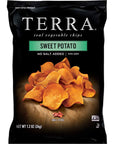 Terra Sweet Potato Vegetable Chips, No Salt Added, 1.2 Oz (Pack of 24)