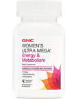 GNC Womens Ultra Mega Energy and Metabolism Multivitamin for Women, 90 Count, for Increased Energy, Metablism, and Calorie Burning