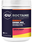 GU Energy Roctane Ultra Endurance Energy Drink Mix Vegan GlutenFree Kosher and DairyFree ntheGo Energy for Any Workout Lemon Berry 172 lb Canister 12 Servings