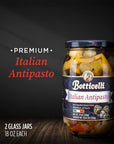 Botticelli Premium Italian Antipasto in a Jar  Authentic Italian Antipasto with Artichoke Olives  Mushroom  For Antipasto Appetizer Antipasto Salad  Antipasto Plates  18oz 2