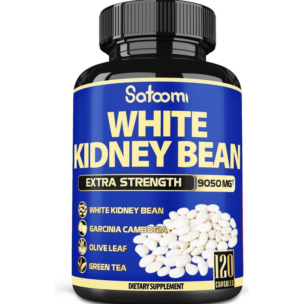 6in1 White Kidney Bean Extract Capsules 9050 Mg - with Garcinia Cambogia, Olive Leaf, Green Coffee Bean & More - Energy, Immune Support & Body Form Management for Women & Men - 120 Count - Whlsome - Olive Oil