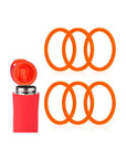 6pcs Replacement Gasket for Water Bottle Silicone BPA Free Lid Seal Rings Compatible with Gatorade Water Bottle Parts Replacement Gasket Water Bottle Accessories Orange - Whlsome - Grocery (Other)