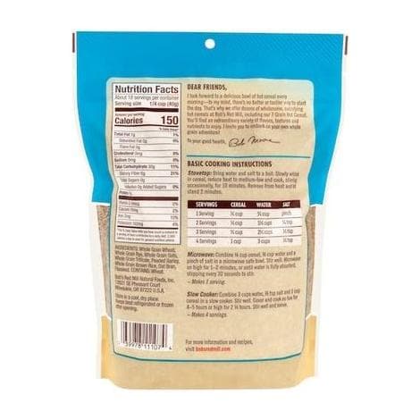 7 Grain Hot Cereal Bundle Includes Two 25 oz Resealable Bags of 7 Grain Hot Cereal Comes with Make Your Day Bag Clip - Whlsome - Cereal