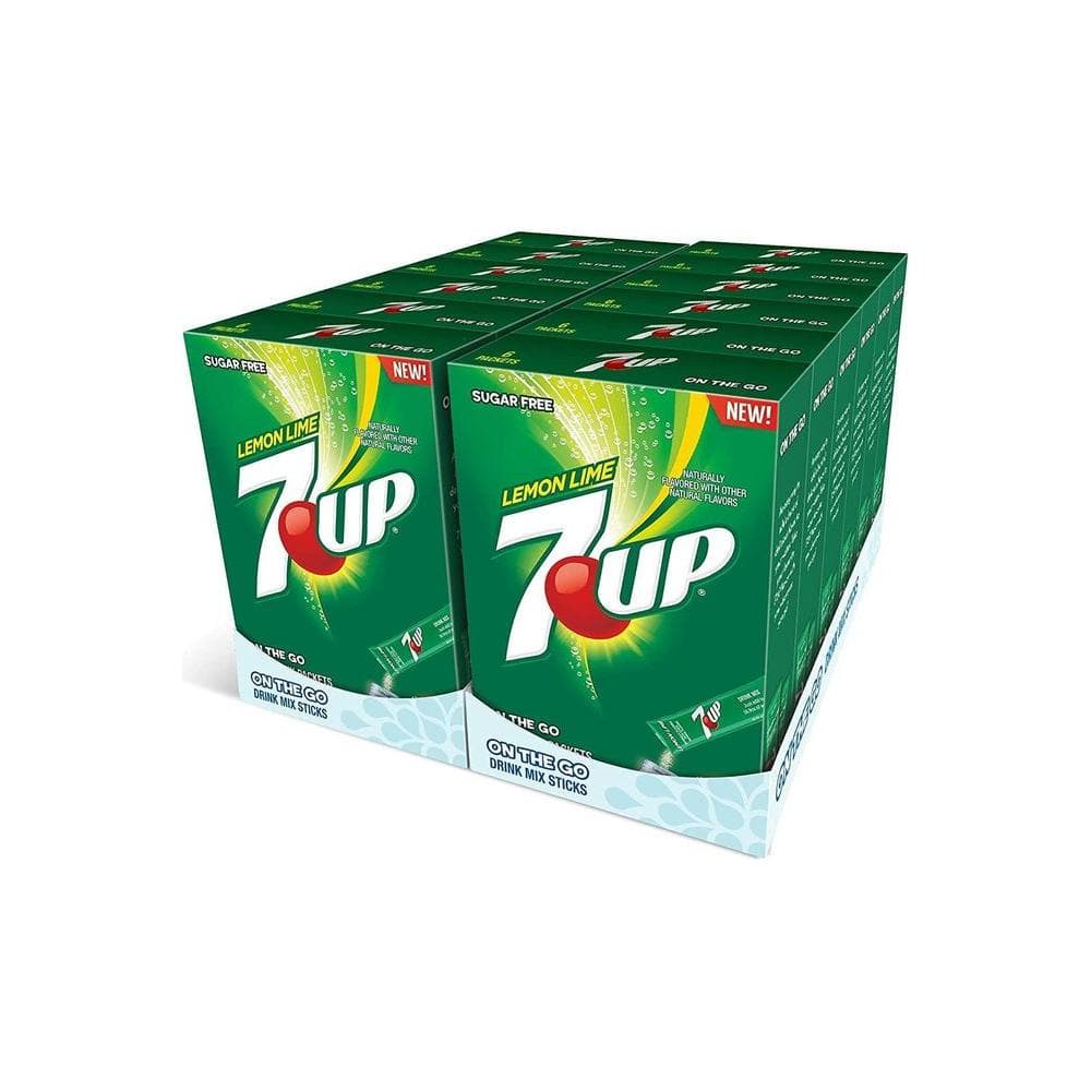 7 - UP Powder Drink Mix – Sugar Free &amp; Delicious (Lemon Lime - 72 Sticks) - Whlsome - Drinks &amp; Beverages