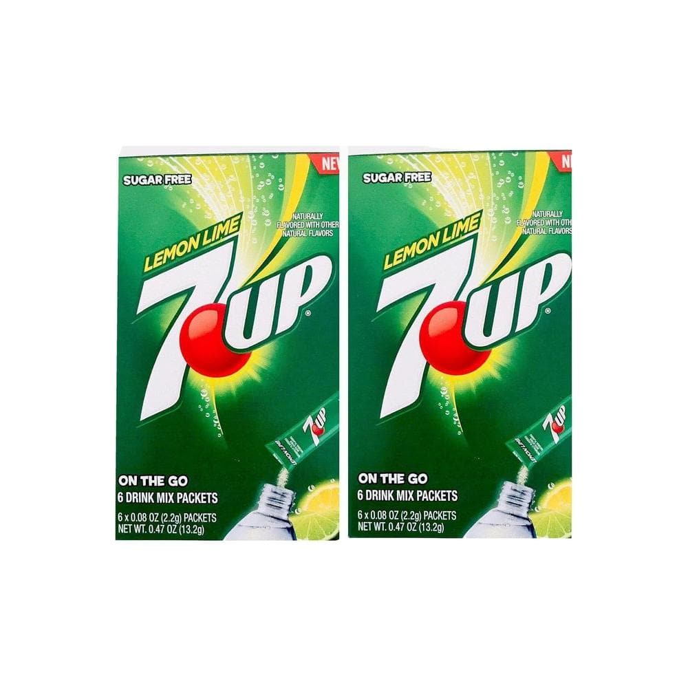 7/ Up Sugar Free Lemonlime on the Go 6 Drink Mix Packets - 2 Boxes - Whlsome - Drinks &amp; Beverages