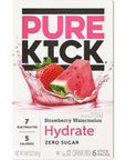 Pure Kick Hydration Singles To Go Drink Mix Strawberry Watermelon 6 CT Pack of 8