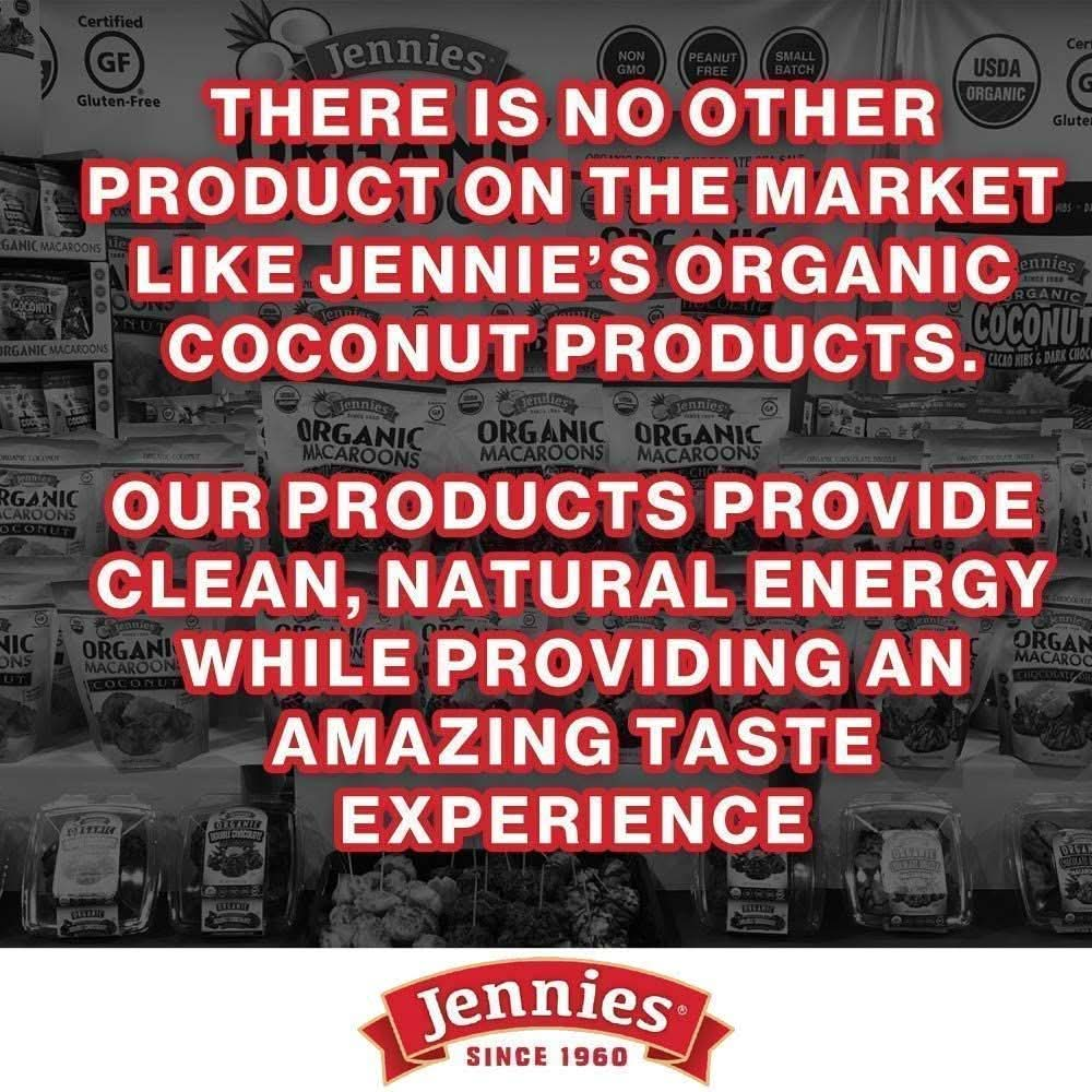 Jennies Organic Coconut Bites Gluten Free Peanut Free Non GMO Cacao 24 Ounce