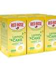 Red Rose Sweet Temptations Dessert Tea Lemon Cake Zero Carbs Zero Sugar Bursting with Flavor CaffeineFree Delicious Beverage Herbal Tea 18 Count Pack of 6 Fruit Naturally Flavored Herbal Tea