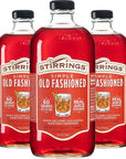 Stirrings 3 Pack Old Fashioned Cocktail Mix 750ml Bottles  Real Juice No Preservatives  90 Calories  Drink Mixer